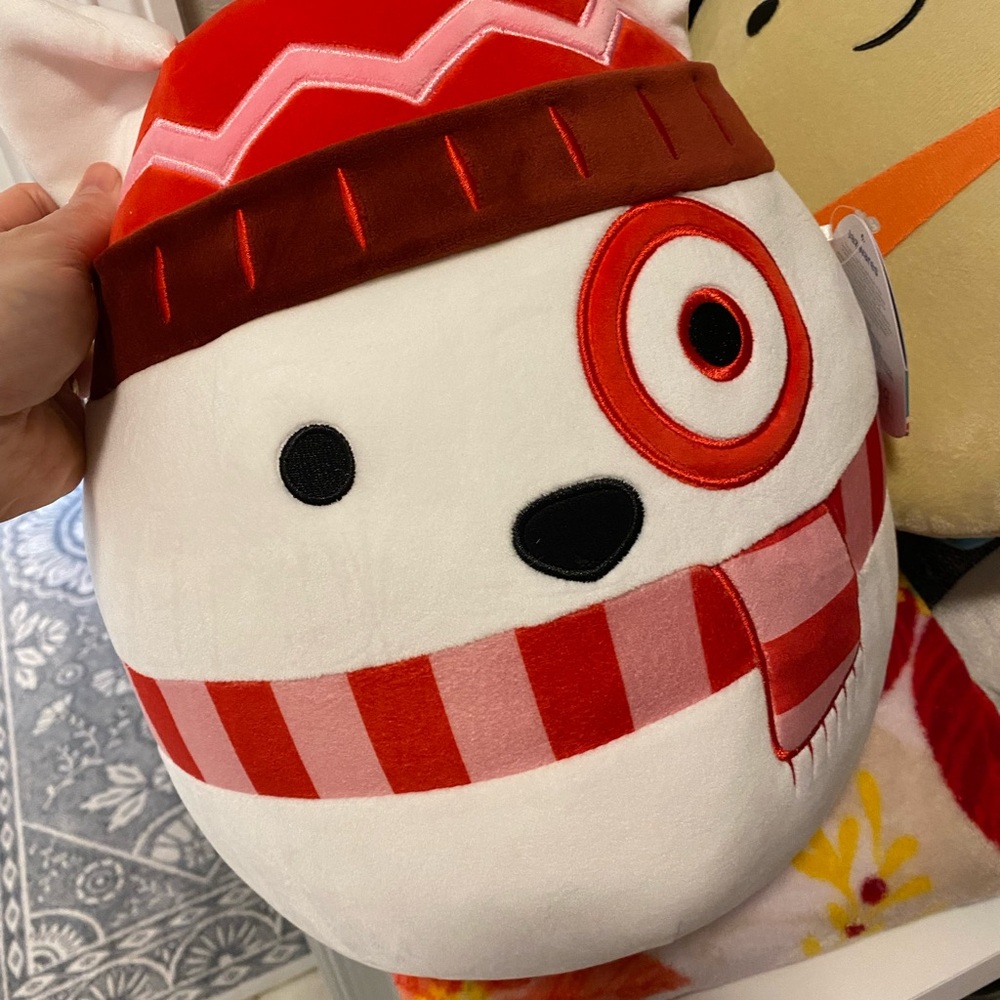 Squishmallow Festive Plush with Red and White Design